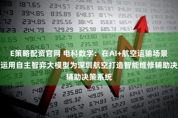 E策略配资官网 电科数字：在AI+航空运输场景，公司运用自主智弈大模型为深圳航空打造智能维修辅助决策系统