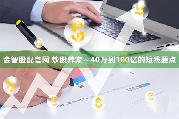 金智股配官网 炒股养家～40万到100亿的短线要点